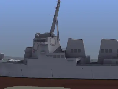 Arleigh Burke Destroyer LD1 Low-poly 3D model