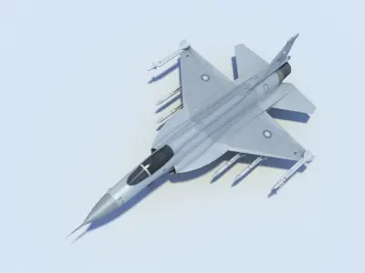 JF-17 Thunder Low polygon version 3D model