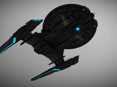 17spaceship star trek spaceship 3D model