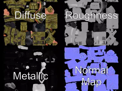 Tactical Soldier model pack Low-poly 3D model