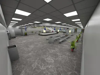 Airport from inside -BaggageClaim 3D model