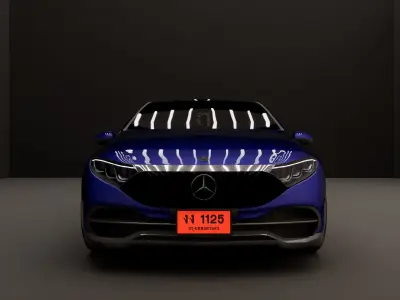 Mercedes Benz EQS 2021 Exterior modeling Free 3D model