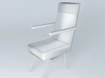 Typical Economy Class Airplane Seat Free 3D model