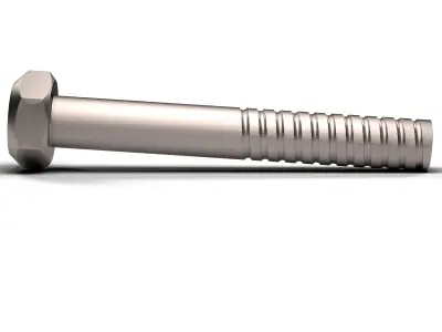 Hex Bolt Low-poly 3D model