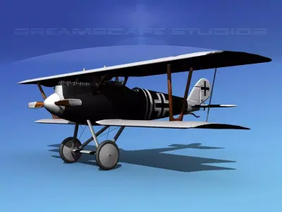 Pfalz DIII German Fighter V06 3D model