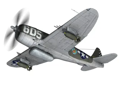 Republic P-47 Thunderbolt - Oh Johnnie 3D model