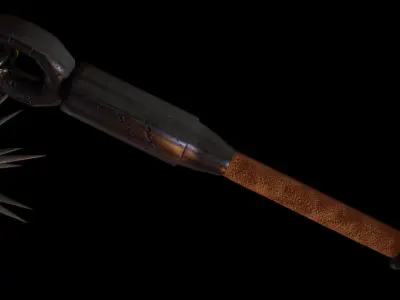 iron flail Low-poly 3D model