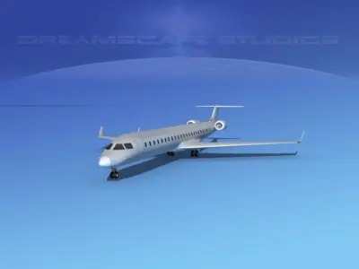 Bombardier CRJ1000 Bare Metal 3D model