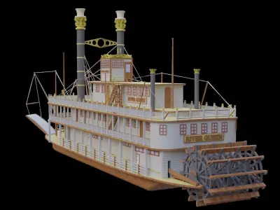 Paddle Steamer 3D model