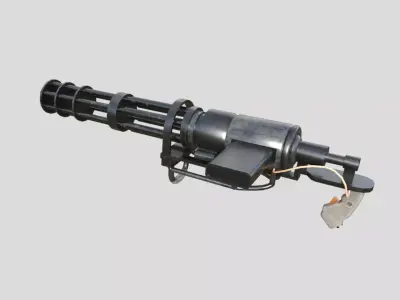 MINI gun model 3d game ready model Low-poly 3D model Low-poly 3D model