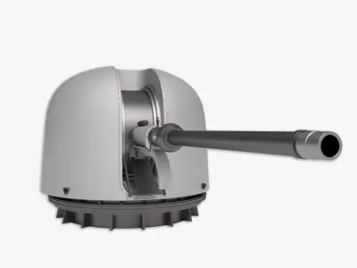 76MM OTO Melara 3D model 3D model