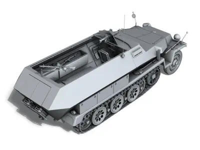 SD KFZ 251 1 - Ausf C - Hanomag Halftruck 3D model