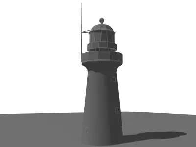 Bustard Head Lighthouse Low-poly 3D model