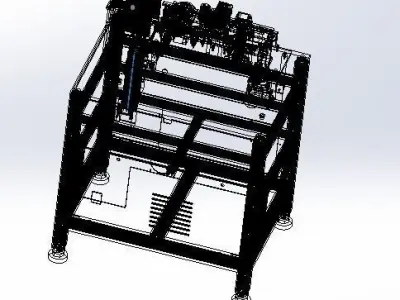 Card stacking machine 3D model