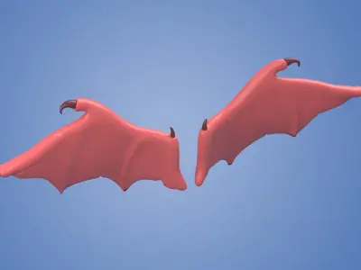 wings animal bird wing feather 3D model