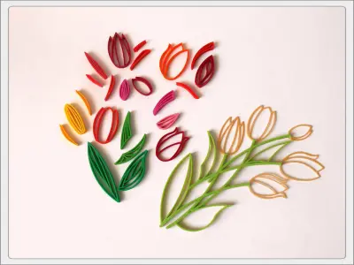 Quilling Tulips Free 3D print model