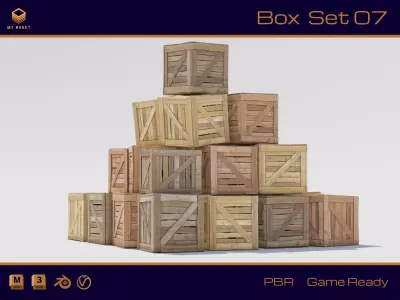 box Set 07 Low-poly 3D model