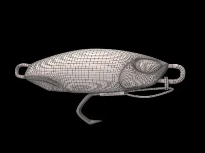 metal Jig 3D model Fishing Lure  Low-poly 3D model