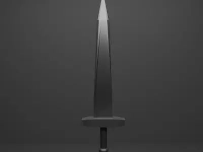 Sword and Shield Low Poly Low-poly 3D model