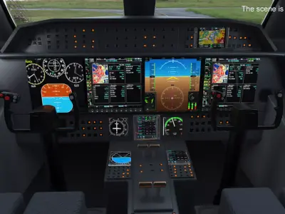 Gulfstream G550 CAEW Rigged 3D model