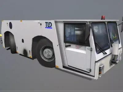 TLD TMX 400 Push-Back Aircraft Tractor Low-poly 3D model