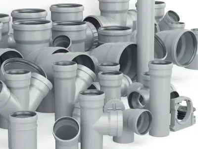 Sewer pipes collection counstraction 3D model