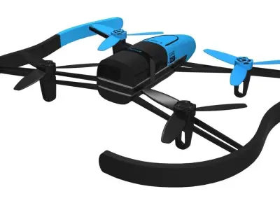 Parrot Bebop Drone 3D Model Blue 3D model