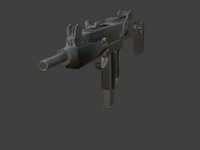 uzi weapon gun Low-poly 3D model