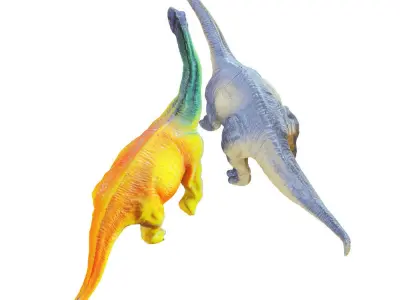 Two Toys Dinosaurs Brachiosaurus and Diplodocus 3D model