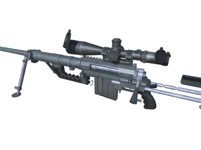 37-Cheytac M200-gun model 3d game ready model Low-poly 3D model Low-poly 3D model