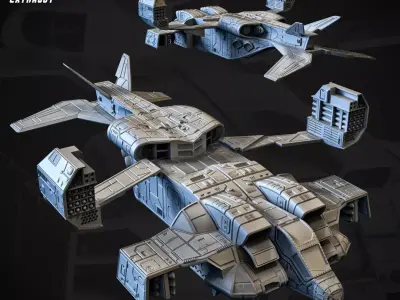 Dropship 15mm 3D Printable 3D print model