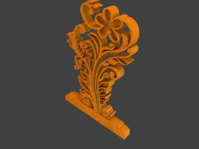 3D Rendering of Gapura Ornament Free low-poly 3D model