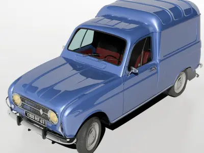 Renault R4 Fourgonette Van 3D model
