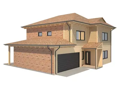 Cottage House 6 Low-poly 3D model