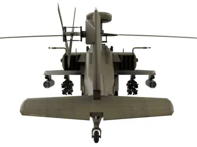 AH-64D Apache Combat Helicopter 3D model