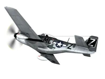 North American P-51D Mustang - Glengary Guy 3D model