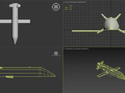 US Gremlins UAV Low-poly Low-poly 3D model