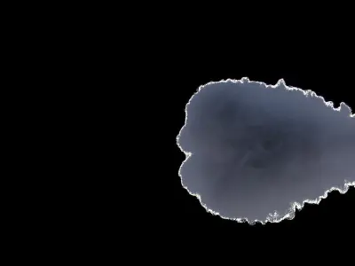 Muzzle Flash High Detail Simulation VDB Low-poly 3D model