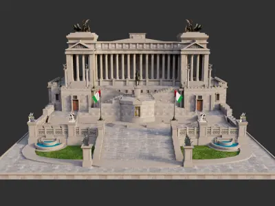 Victor Emmanuel II Monument Altare della Patria 3D model
