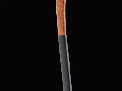 Game Ready Fire Axe PBR Rigged Free low-poly 3D model