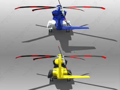 Sikorsky S-92 Low-poly 3D model