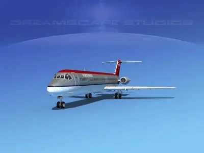 Douglas DC-9-50 Northwest 3D model