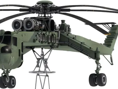 Heavy Lift Helicopter Sikorsky 3D model