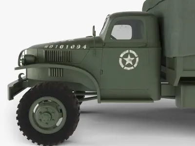GMC CCKW Military Truck 3D model
