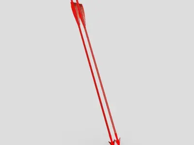 Wooden Arrow 2 Low-poly 3D model