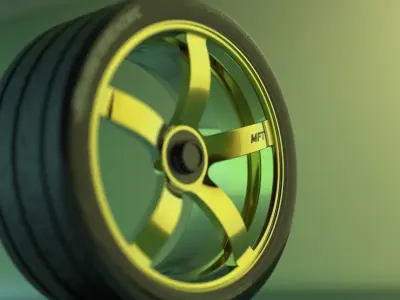 Rim and Tire 3D model