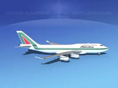 Boeing 747-400 Alitalia 3D model