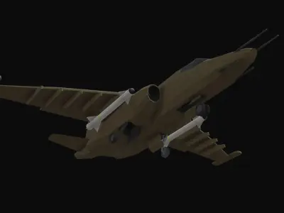 SU-25 Low Poly Low-poly 3D model
