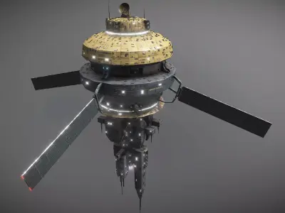 Space Force 1 Orbital Station Low-poly 3D model