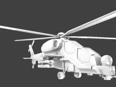 T-129-ATAK-Helikopter military helicopter Free low-poly 3D model